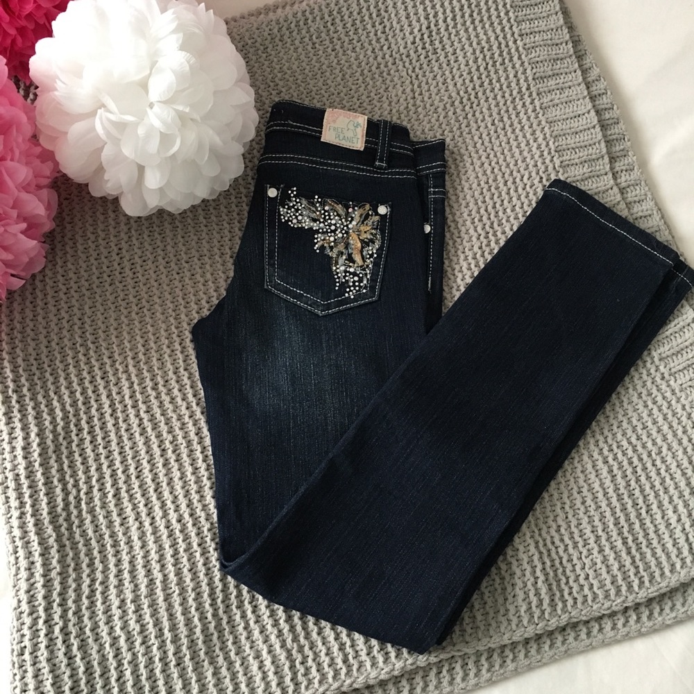 Free Planet Decorative Jeans